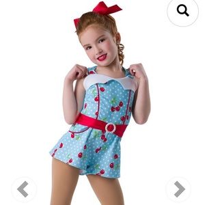 Art Stone BE-BOP-A-LULA Cherry Print Romper Costume Size Girls Small